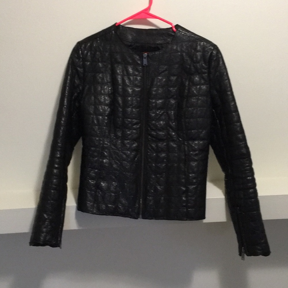 7for all mankind minimalist quilted leather jacket